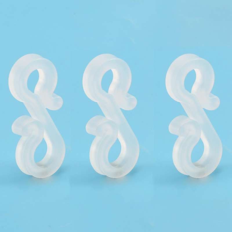 120pcs Plastic S Clips Gutter Hook, Christmas Light Clips for Gutters
