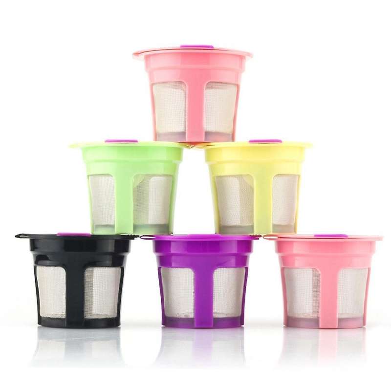 Reusable Rainbow Colors K Cups Refillable Kcups Coffee Filters,b