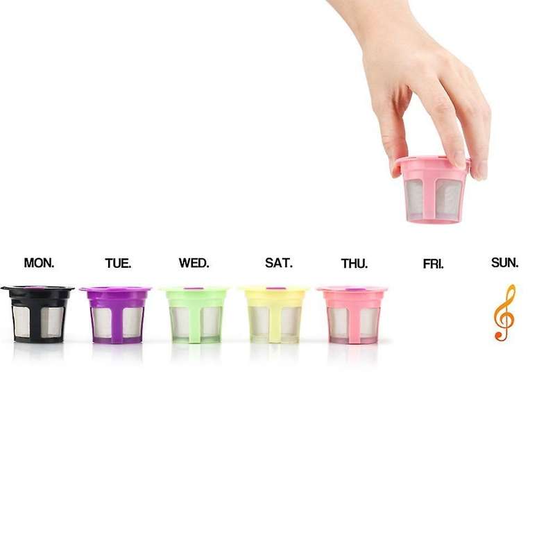 Reusable Rainbow Colors K Cups Refillable Kcups Coffee Filters,b