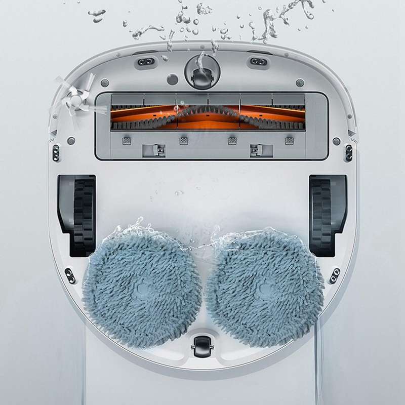 6pcs Washable Mop Cloth and Side Brush for Xiaomi Dreame W10 Robotic