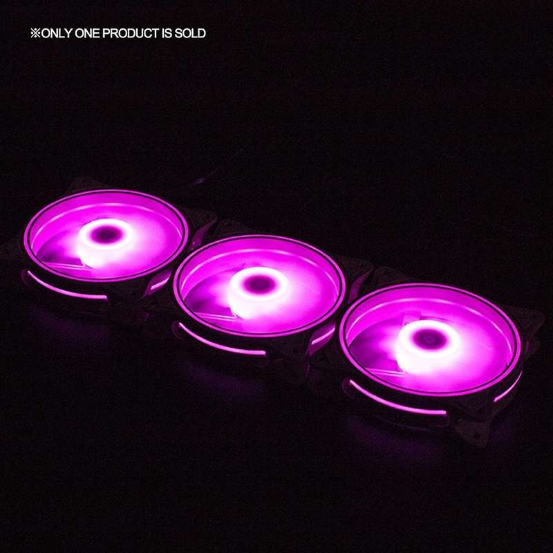 12cm Pink Led Silent High Wind Volume Computer Rgb Cooling Fan