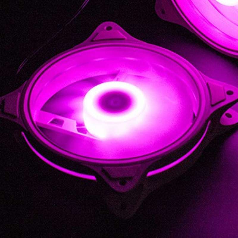 12cm Pink Led Silent High Wind Volume Computer Rgb Cooling Fan