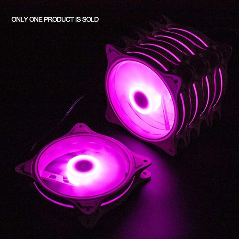 12cm Pink Led Silent High Wind Volume Computer Rgb Cooling Fan