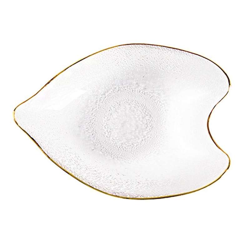 Japanese Style Creative Gilt Glass Cherry Blossom Plate Salad Bowl C