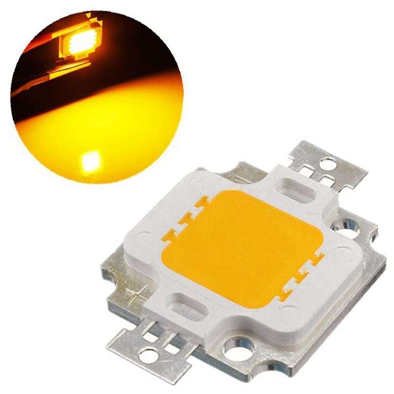 10w Led Cob Chip Floodlight Headlight Light Bulb Yellow