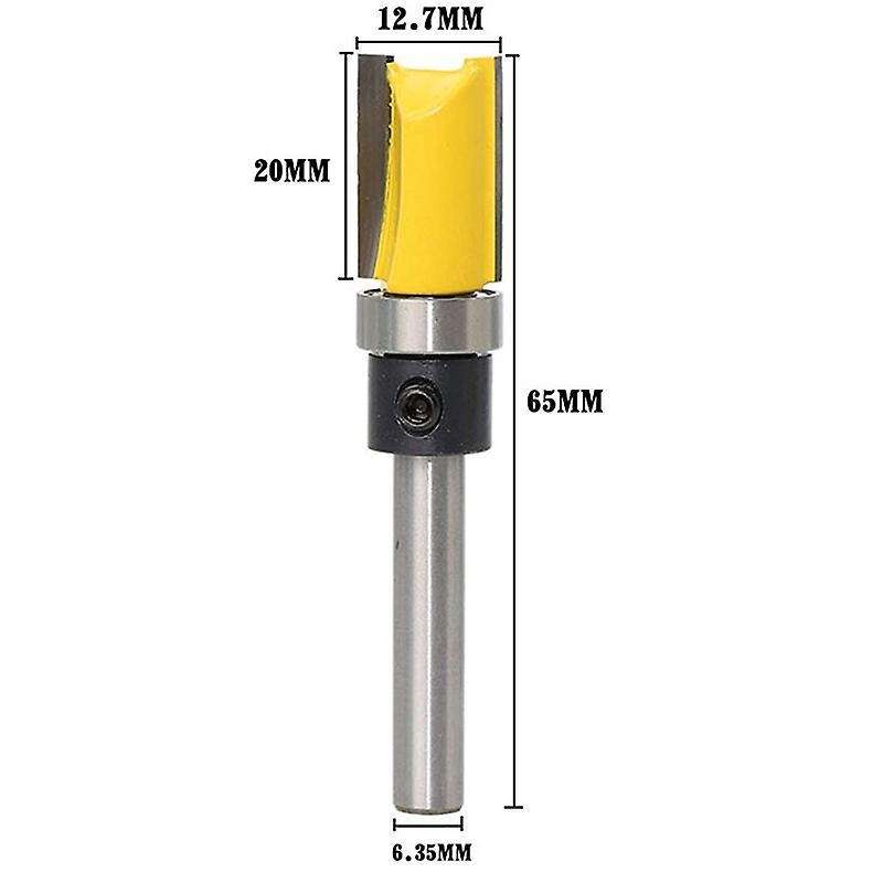 3pcs 1/4 Inch Shank Flush Trim Router Bits Pattern Template Router