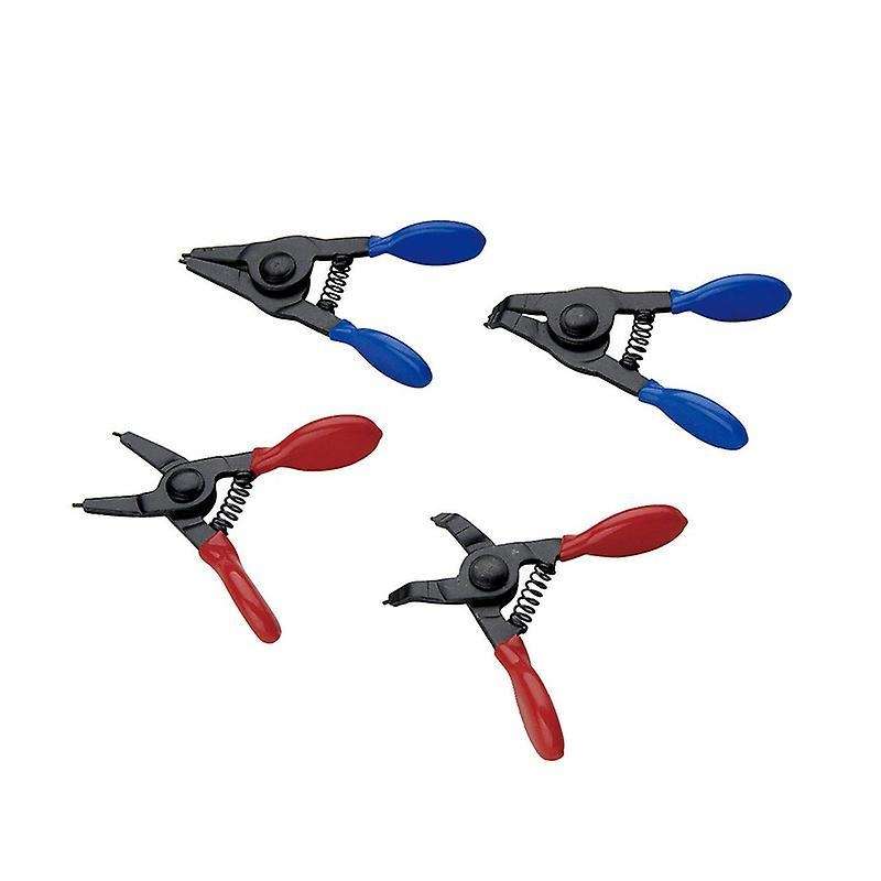 4 Pcs Mini Snap Ring Pliers,with Spring Action and Non-slip Pvc Grips