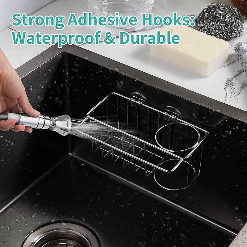 Kitchen Stainless Steel Sink Drain Rack Sponge Rack Storage Basket