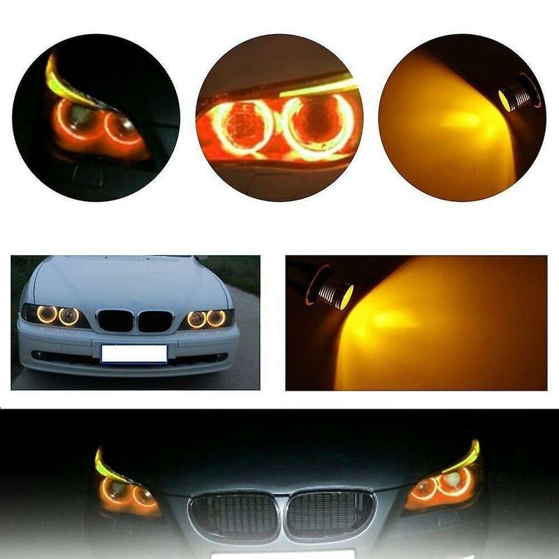 8000k Amber Led Bulbs Lamps for -bmw E39 E53 E60 E63 [pack Of 2 Pcs]