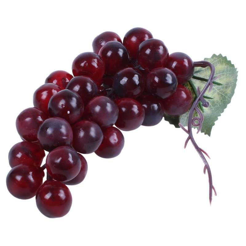 Fuchsia Fruit Artificial Decorative Cluster Plastic Grapes