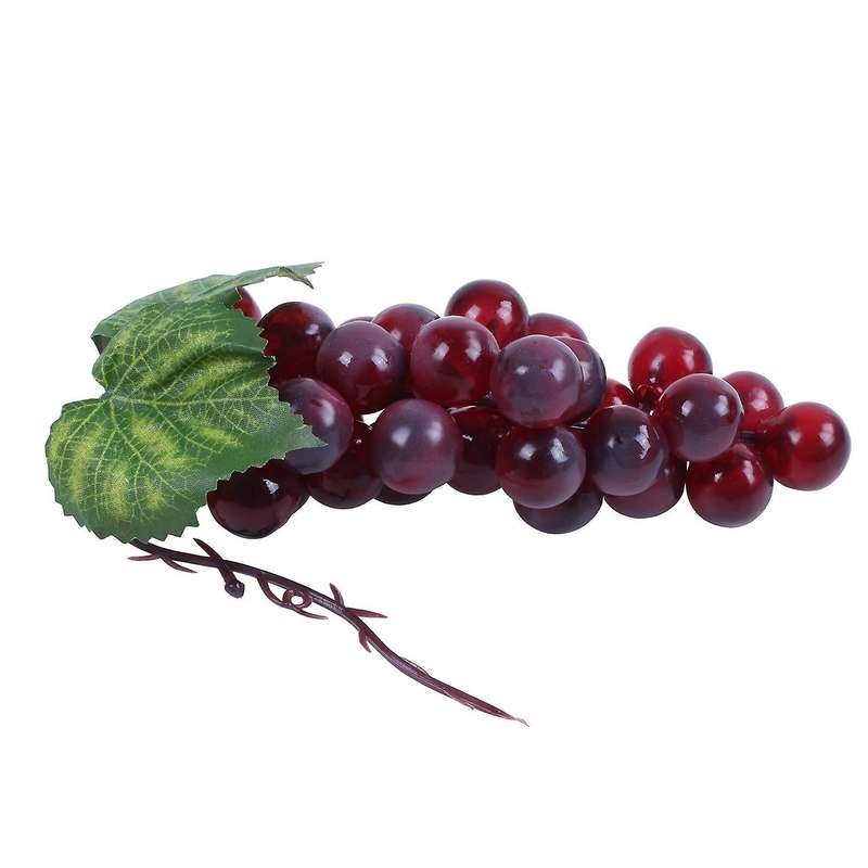 Fuchsia Fruit Artificial Decorative Cluster Plastic Grapes