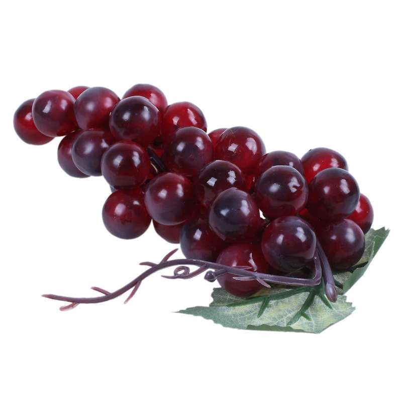 Fuchsia Fruit Artificial Decorative Cluster Plastic Grapes