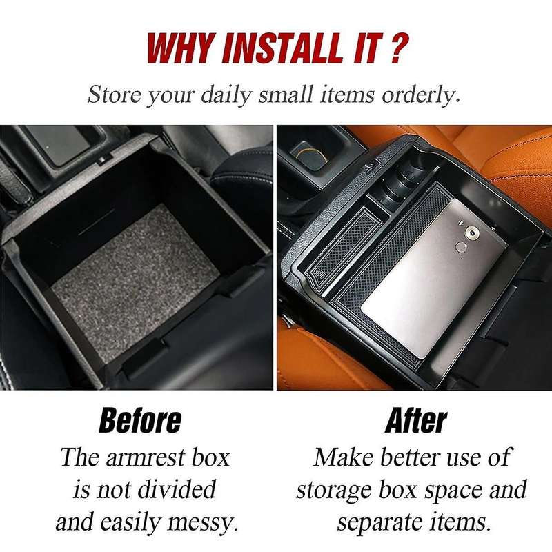 Car Central Armrest Storage Box Stowing Tidying for Toyota Hilux