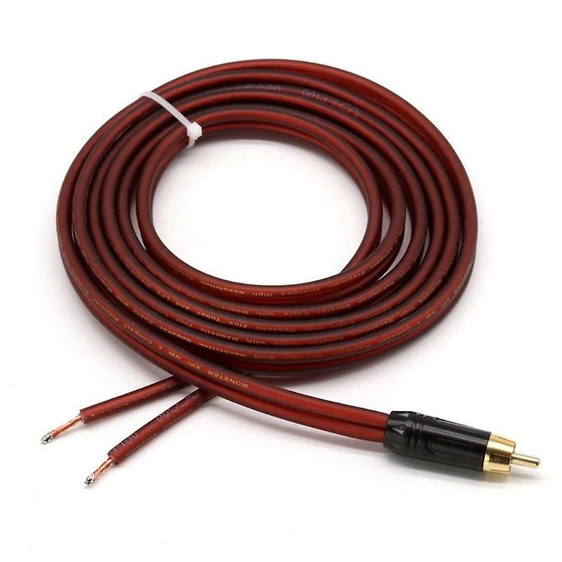 Rca Speaker Cable Bare Wire Speaker Wire to Rca Plug,replace Rca Plug