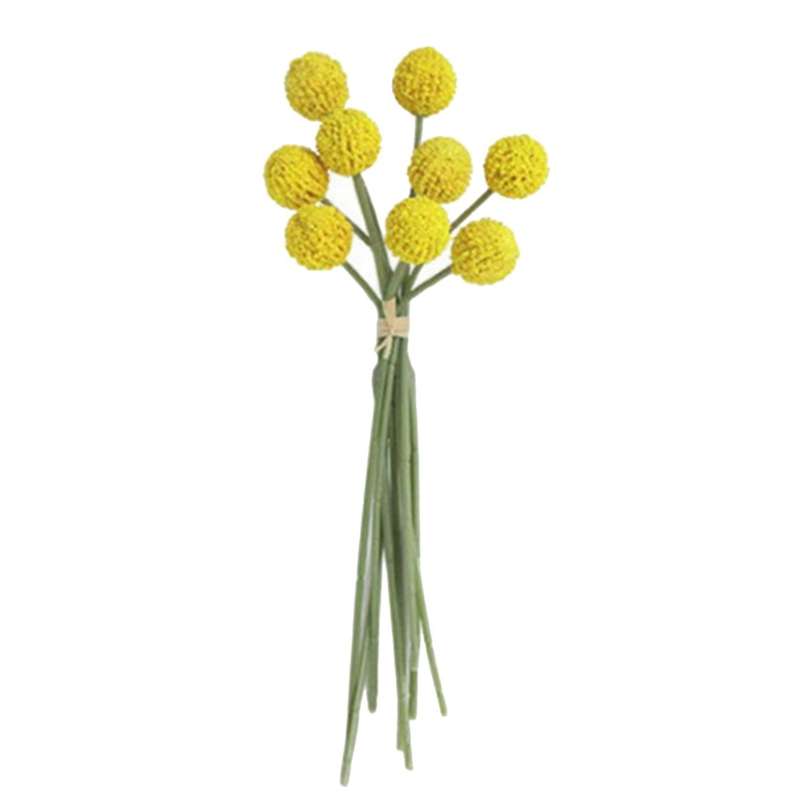 9 Pcs Golden Ball Artificial Flower Ball B