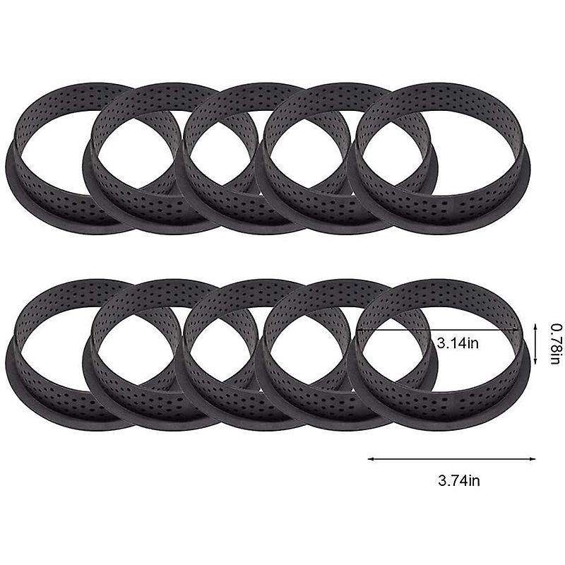10pcs Cake Mold Mousse Ring Round-shape Dessert Pies Decorating Tool