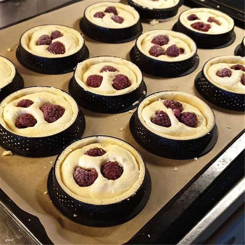 10pcs Cake Mold Mousse Ring Round-shape Dessert Pies Decorating Tool
