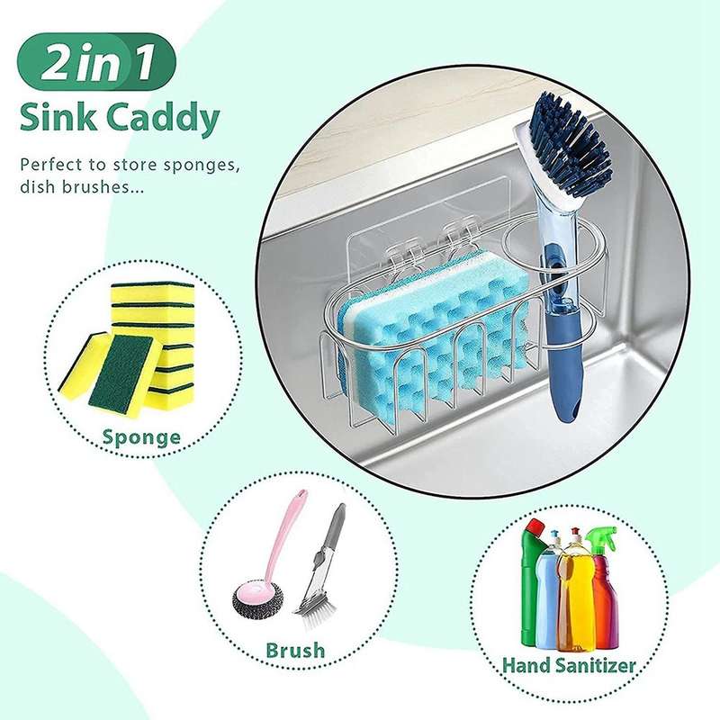 Sink Sponge Holder, Sponge Holder for Kitchen Sink Suction