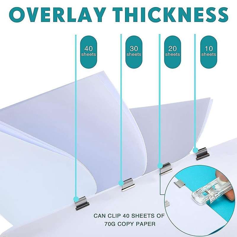 3 Pieces Clear Stapler for Desk Trendy Stapler with 100 Pieces Clips