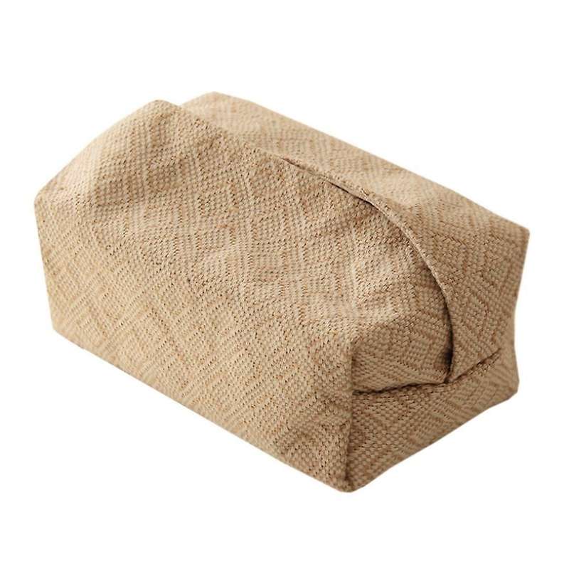 Jute Tissue Case Napkin Holder for Living Room Table Tissue Boxes (c)
