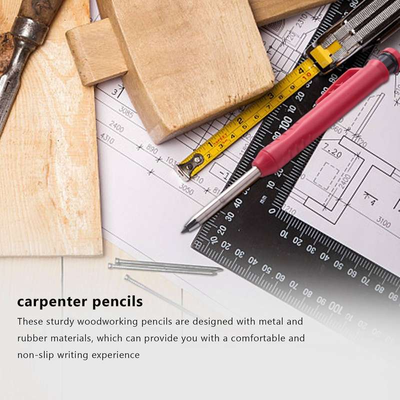 1 Solid Color Woodworking Pencils 12 Lead Mechanical Pencils