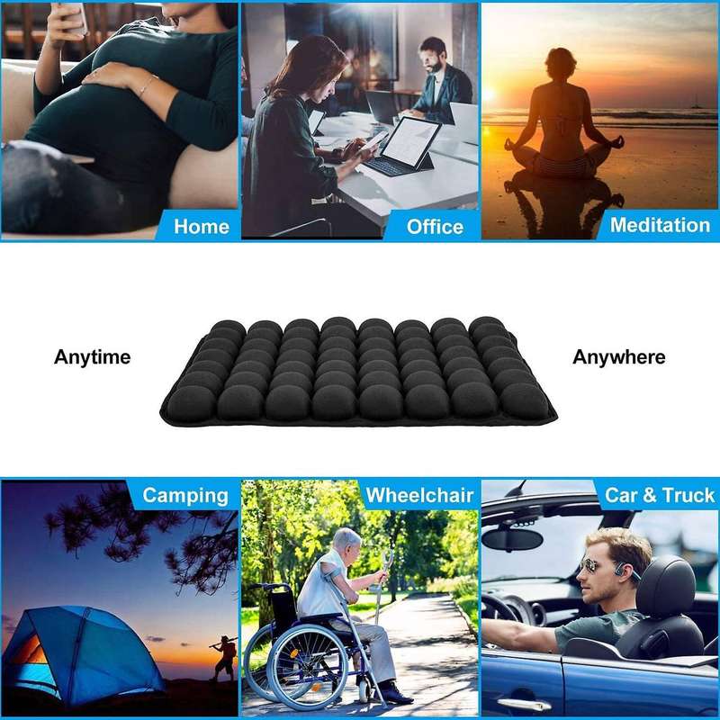 4x Air Inflatable Car Seat Back Cushion Pressure for Wheelchair Mat