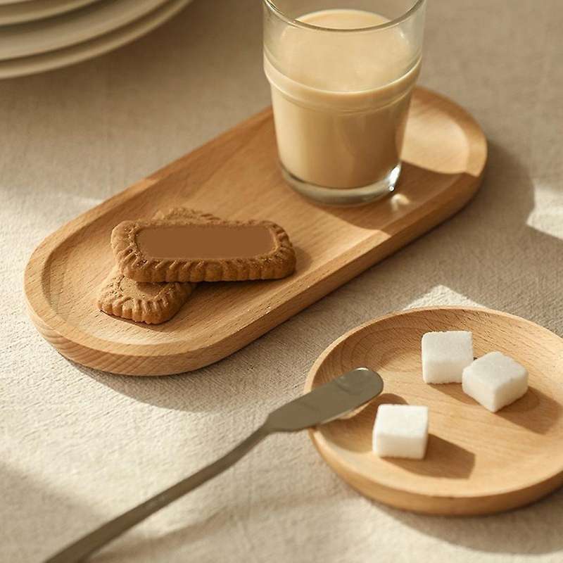 Japanese Style Wooden Tray Cafe Dessert Tray Cake Tray 10x18cm
