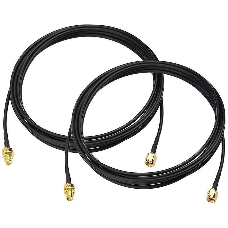 2 Pcs 4g Antenna Sma Extension Cable Bulkhead Mount 3meter/9.84ft