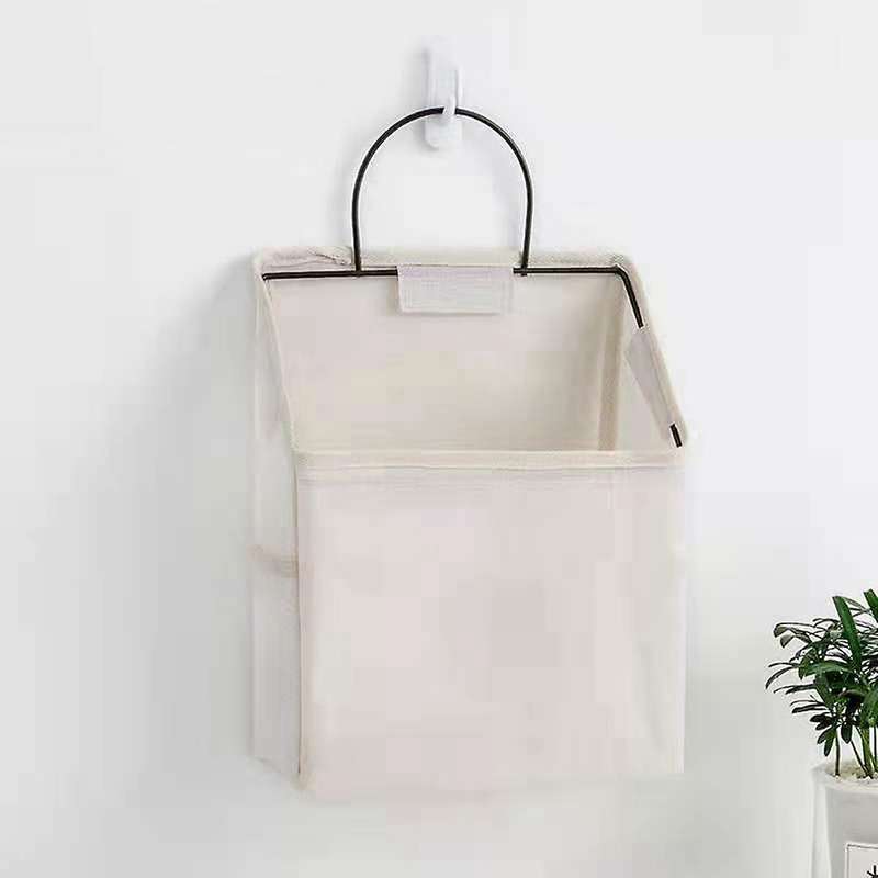 2pcs Three-dimensional Solid Color Hanging Wall-mounted Storage Bag