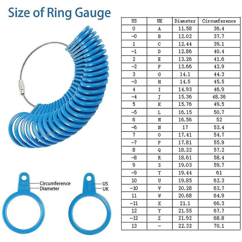 Ring Size Measuring Tool Set, Ring Mandrel Ring Sizer Gauge
