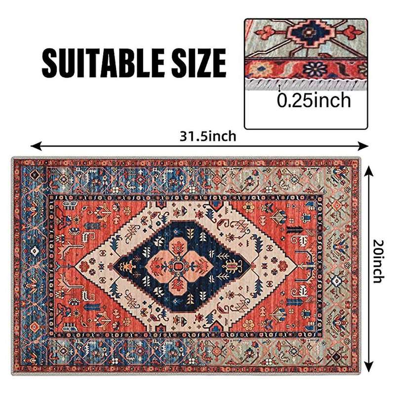 Indoor Door Mat Retro Indoor Floor Mat, Non Slip Dust Dirt Resist