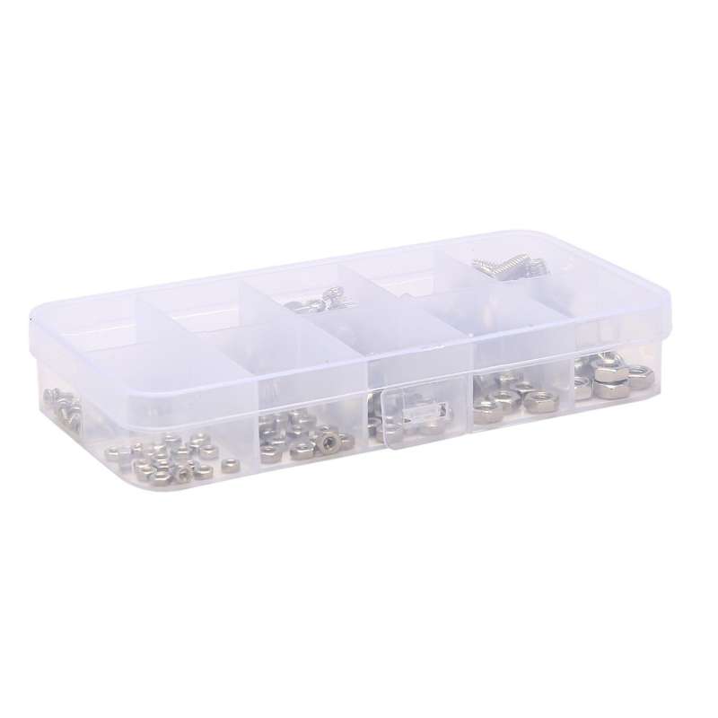 160pcs/set M2 M2.5 M3 M4 M5 Pan Head Screws Nuts Kit Stainless Steel