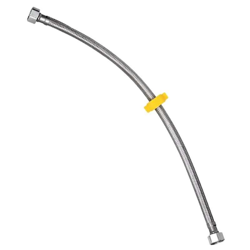 Braided Faucet Line Connector. Female Supply Hose Washing Machine