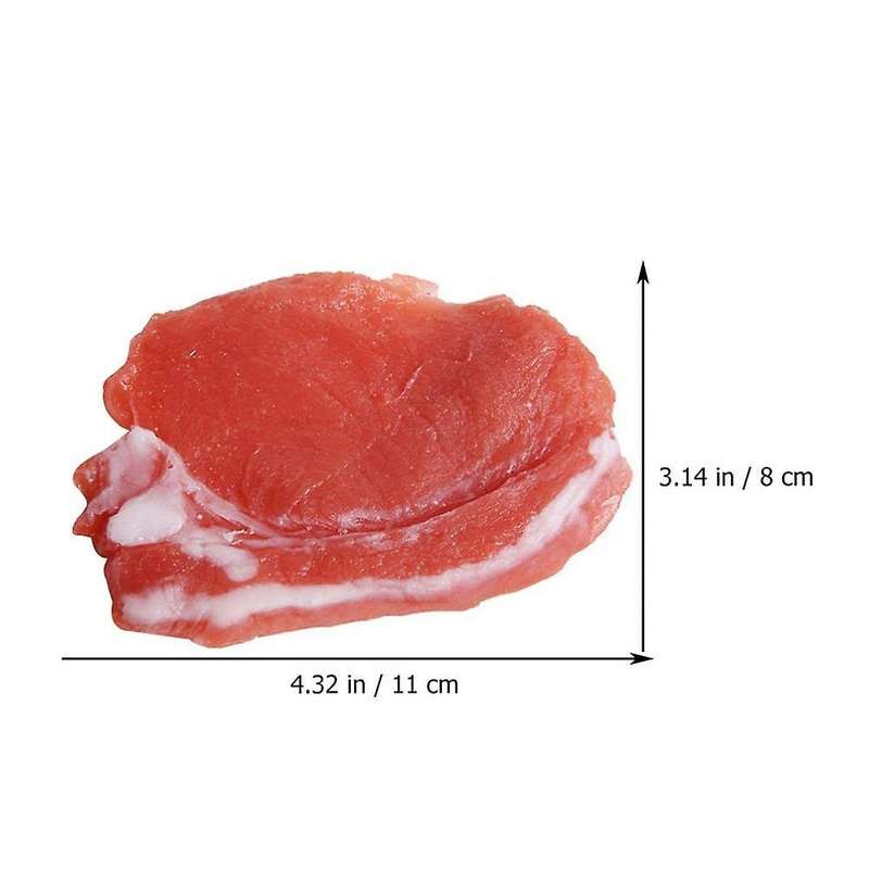 2pcs Fake Cooked Fresh Pork Simulation Cabinet Desk Decoration