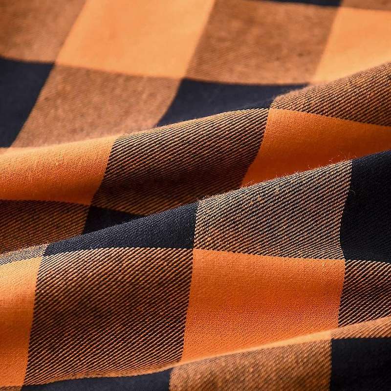 13x70inch Black and Orange Plaid Table Runner,for Party Home Decor