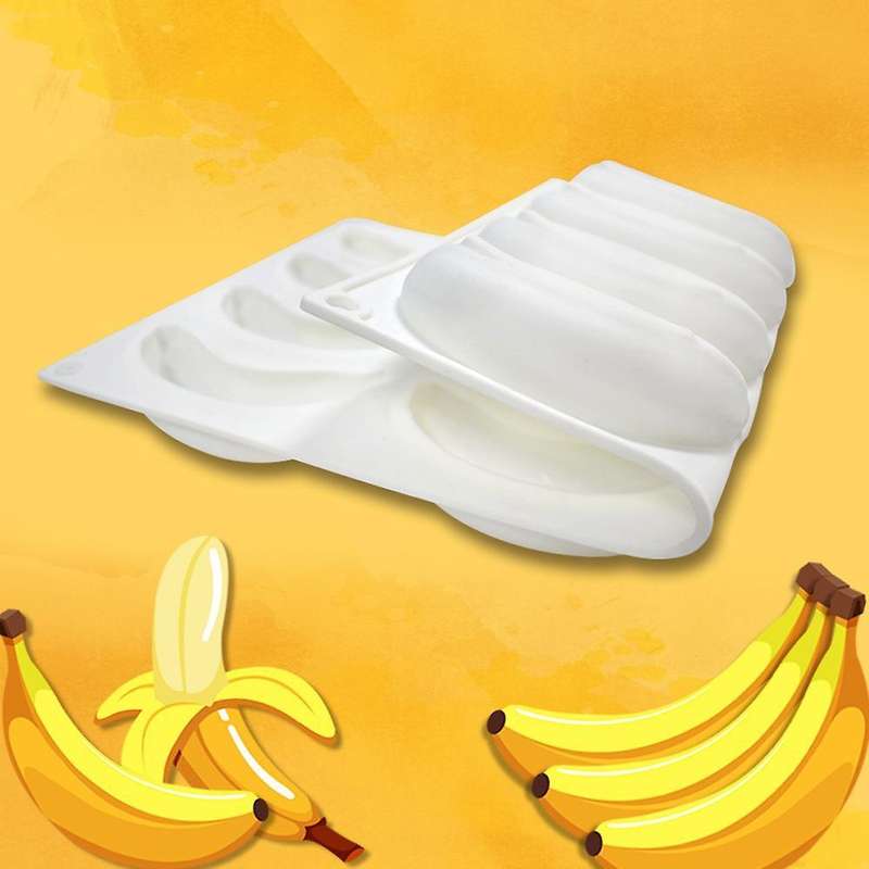 12 Cell Banana Silicone Cake Mold for Baking Chocolate Pastry Mouler