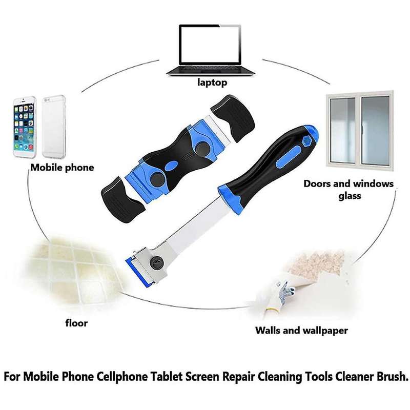 2 Pcs Razor Blade Scraper Glass Scraper Hob Plastic Blade Scraper