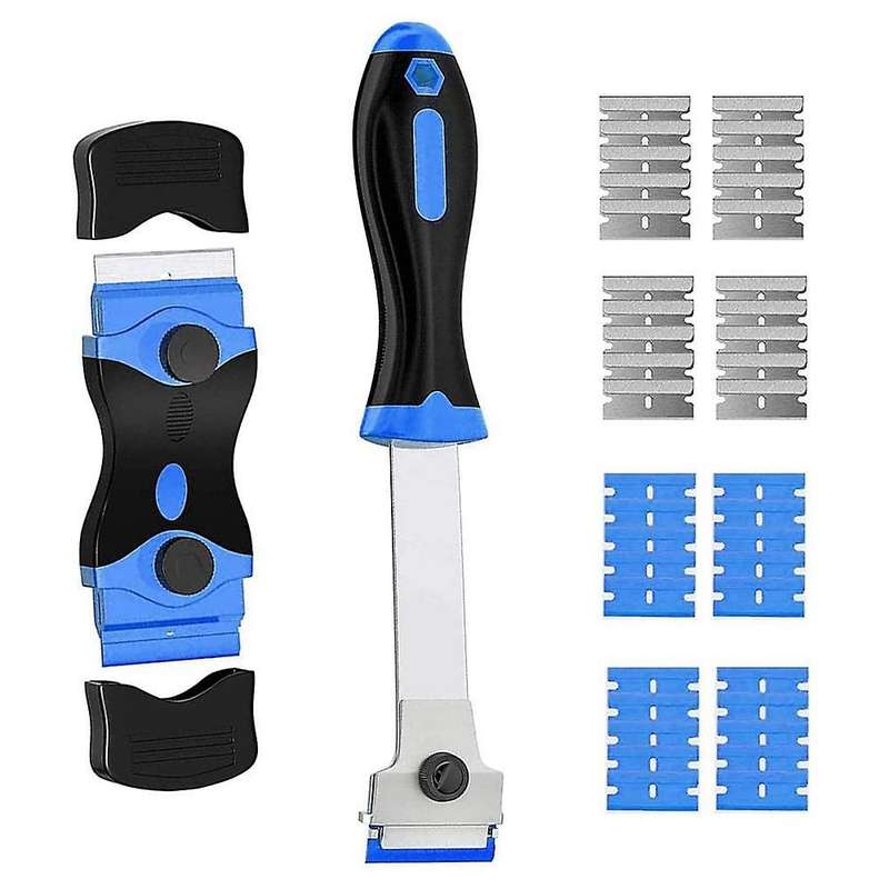 2 Pcs Razor Blade Scraper Glass Scraper Hob Plastic Blade Scraper