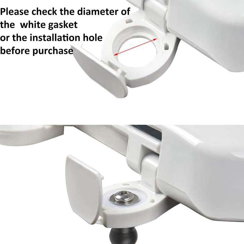4 Pack Toilet Seat Hinges Bolt Expanding Rubber Top Nuts Screw