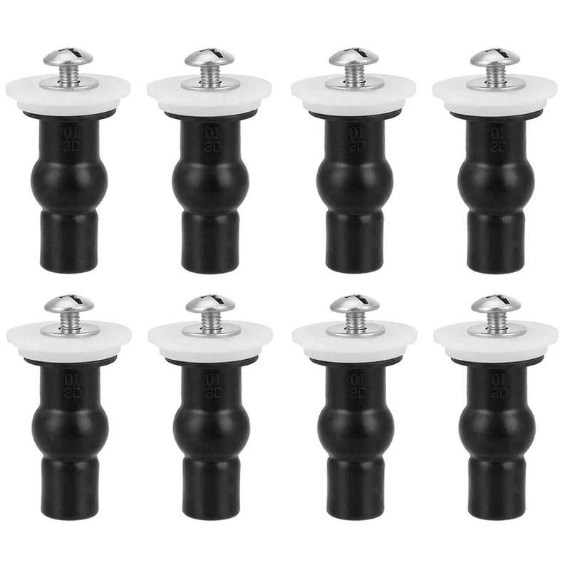 4 Pack Toilet Seat Hinges Bolt Expanding Rubber Top Nuts Screw