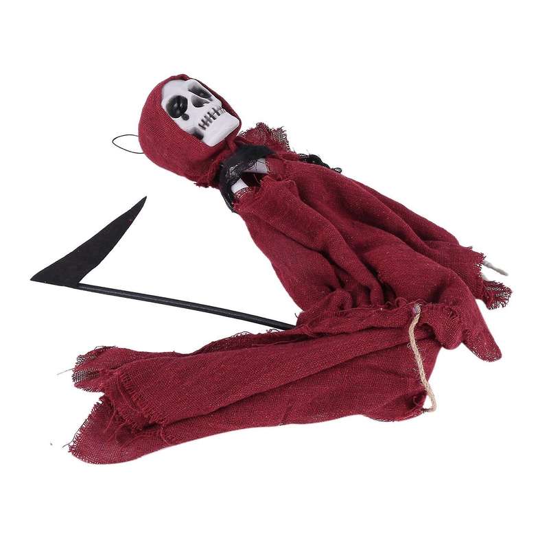 Halloween Hanging Ghost Scary Horror Red Skull and Sickle Grim Reaper