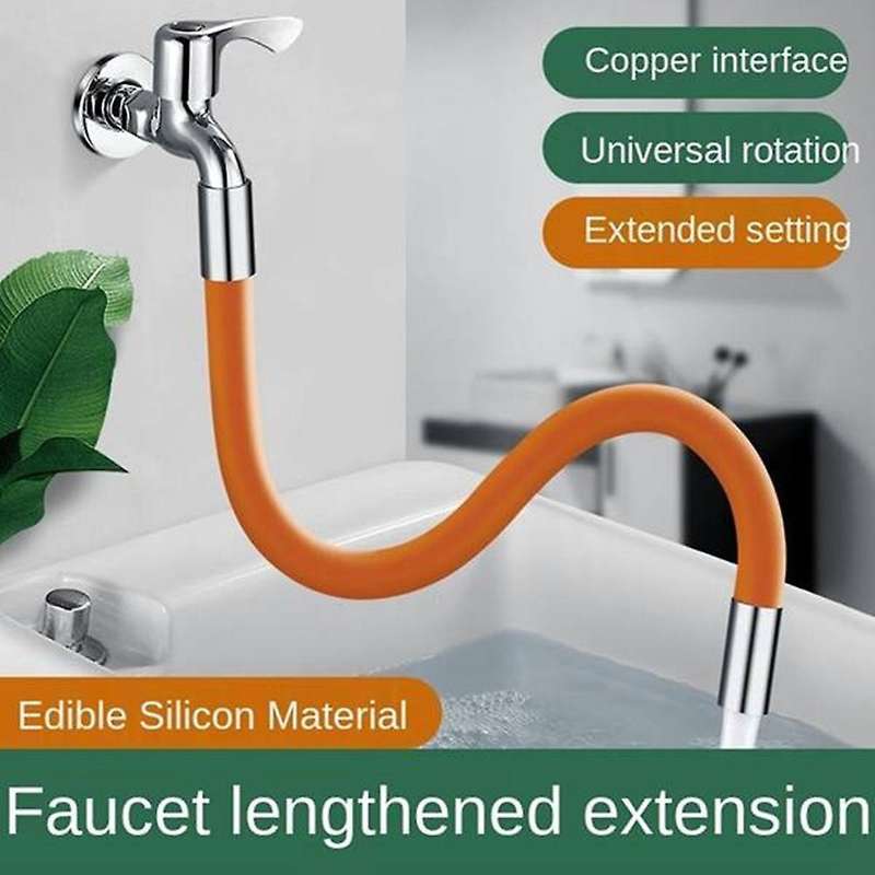 Universal Interface 360 Degree Water Tap Extension Hose-black,50cm