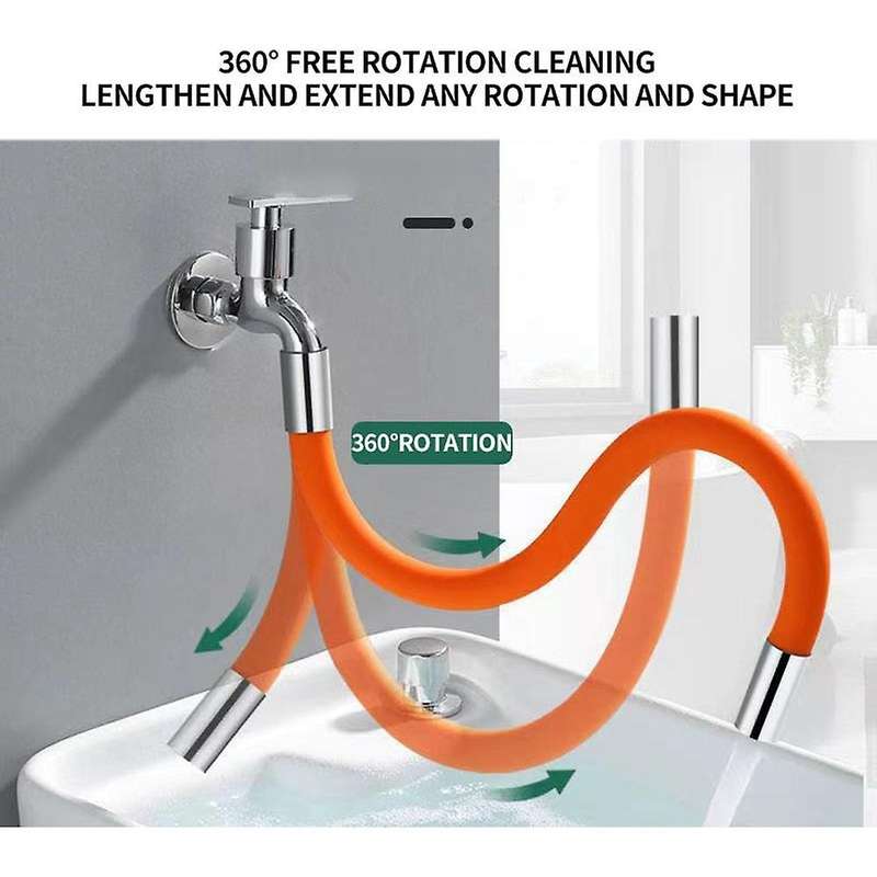 Universal Interface 360 Degree Water Tap Extension Hose-black,50cm