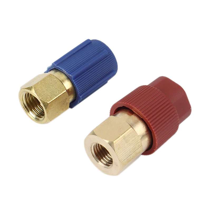 Ac Fitting Port Adapter Retrofit R134a 7/16inch Low 3/8inch High