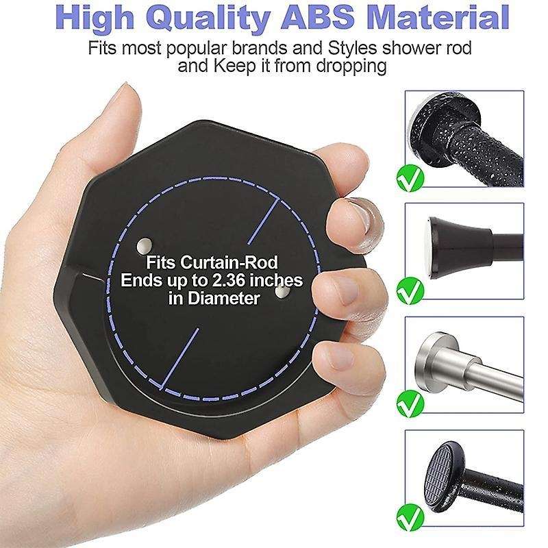 Shower Curtain Rod Holder for Bathroom Easy to Install 2pcs