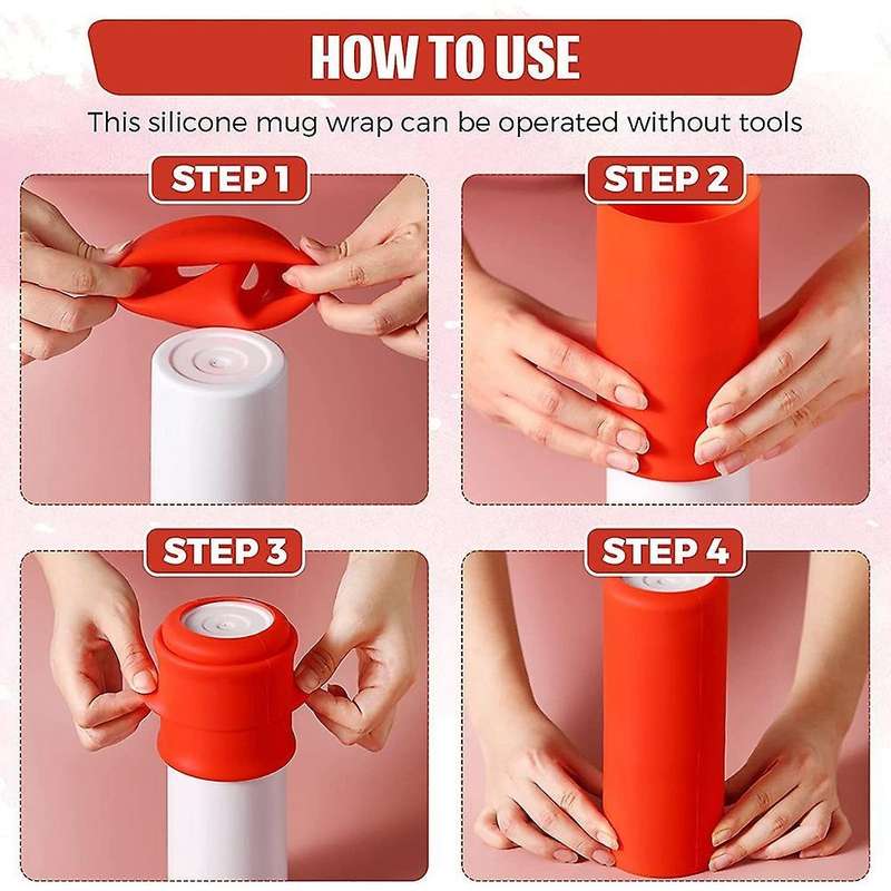 Unseamed Silicone Wrap for Sublimation Tumblers Reusable (20oz)