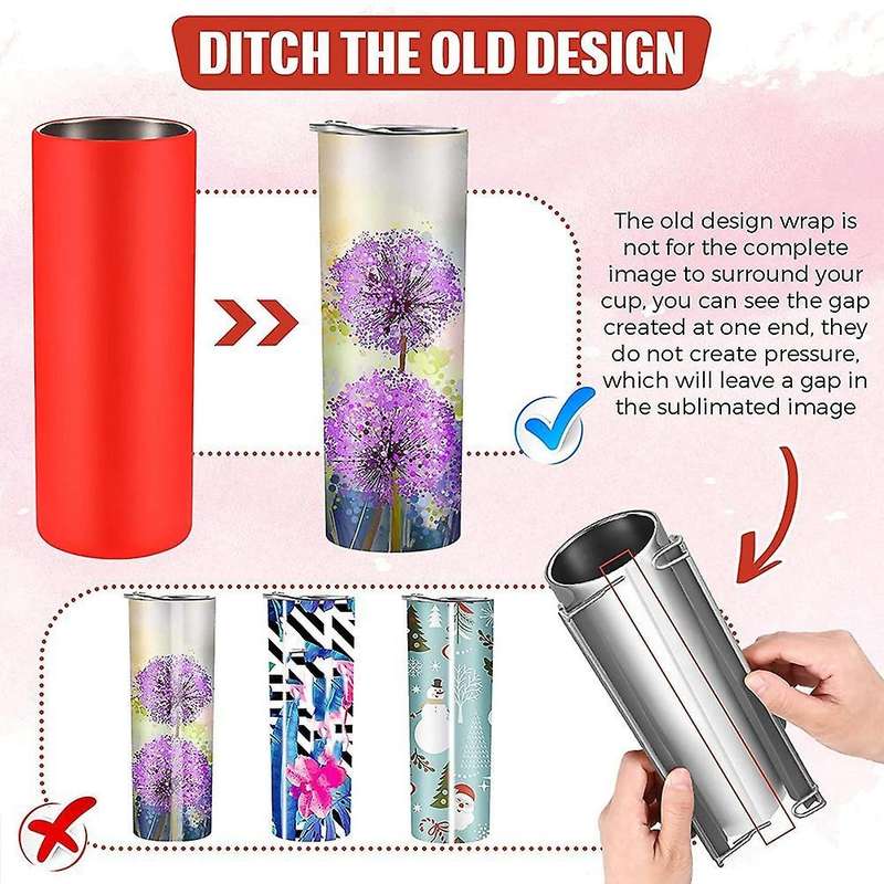 Unseamed Silicone Wrap for Sublimation Tumblers Reusable (20oz)
