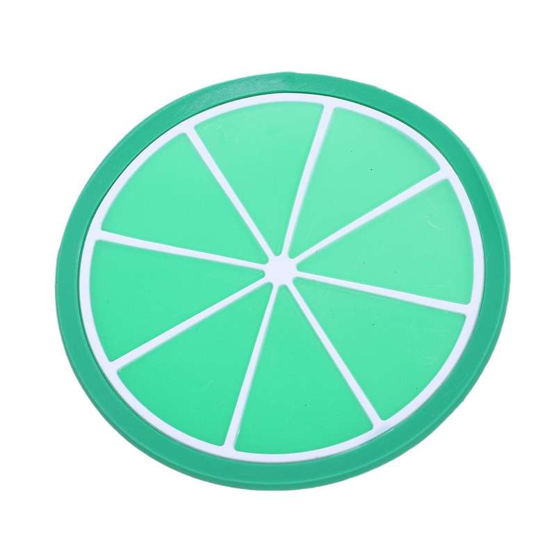 6pcs Round Non-slip Heat Resistant Mat Colorful Fruit Coasters Set