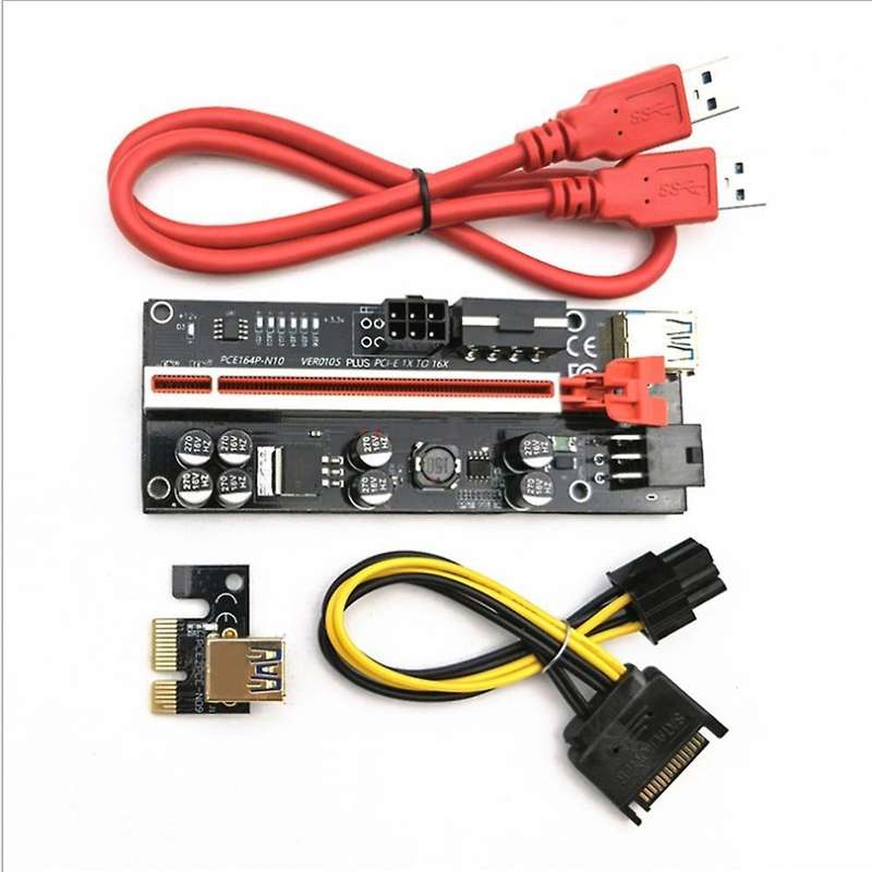 10pcs Riser Usb 3.0 Pci-e Riser Ver010s Cable for Mining Black