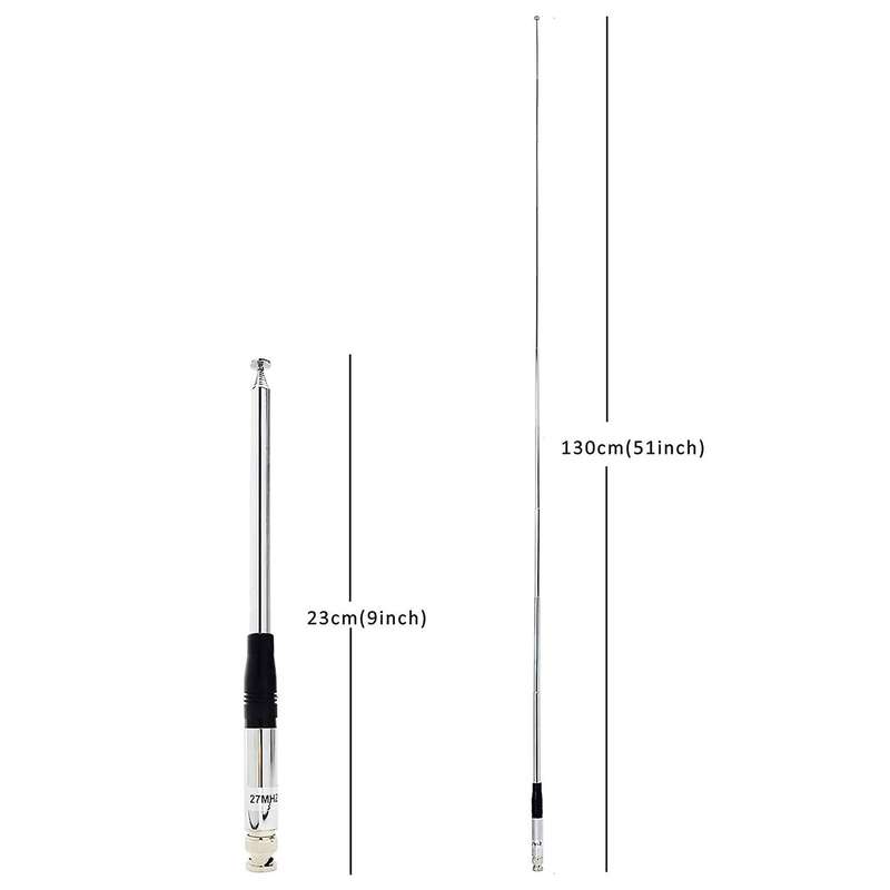 27mhz Antenna 9-inch to 51-inch Telescopic/rod Ht Antennas